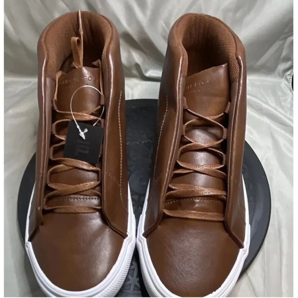 •NWT• London Fog Collection LFM-Dorace Leather Shoes • 12M | Cognac